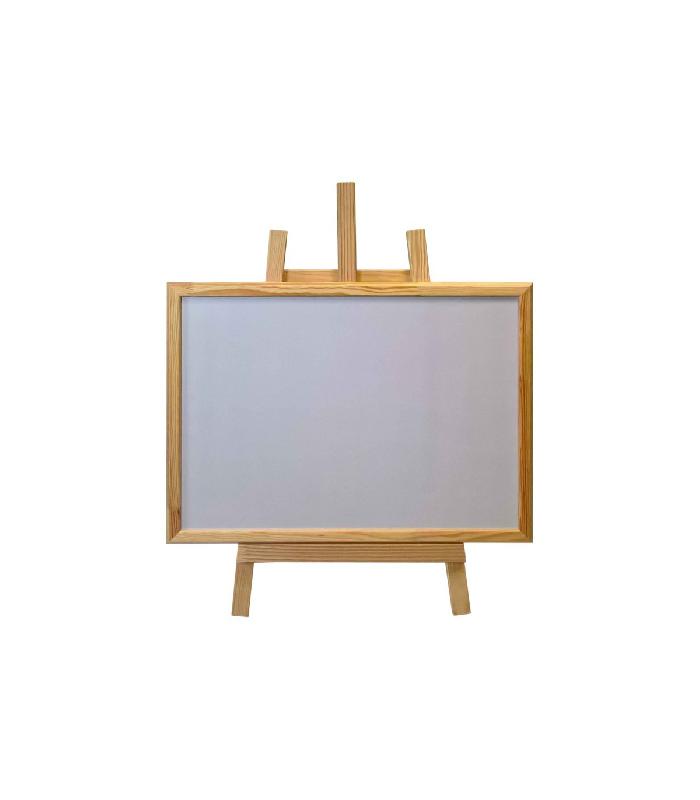 Chevalet bois de peintre pour enfant - Recto ardoise noire et Verso blanc effaçable - Référence : LSTF7BRUT-ENF_2