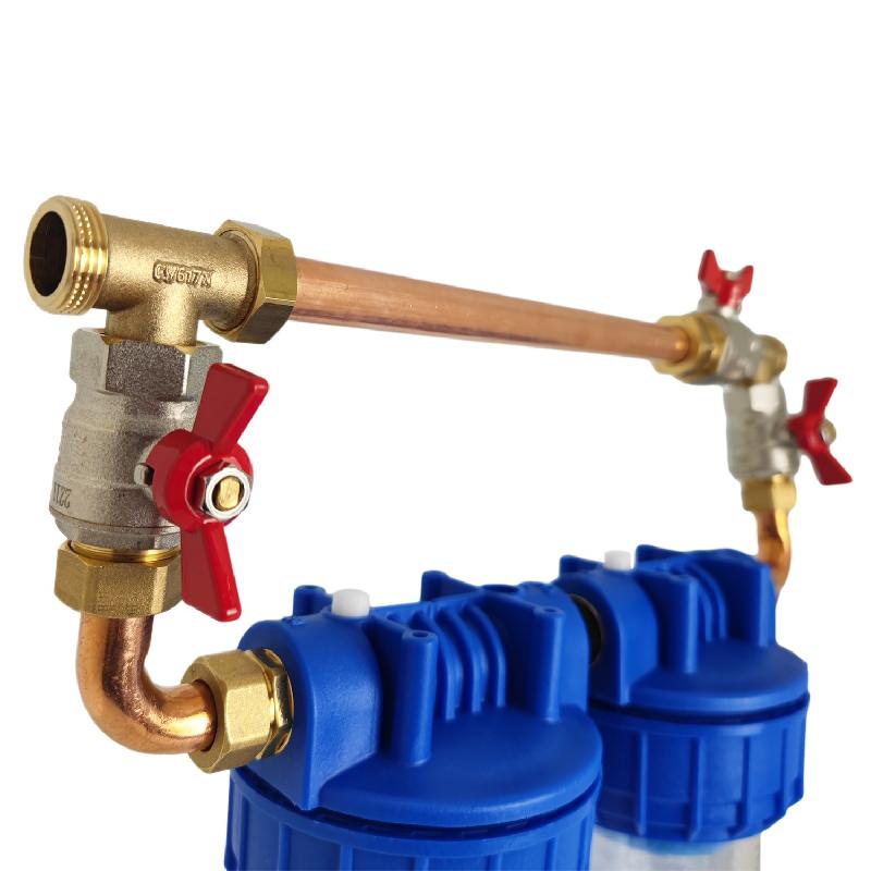 Double porte filtre à eau bypass 9