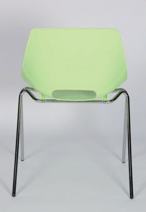 Lot de 2 Chaises Over empilables et accrochables - Référence 8497 CP A - Structure acier chromé et assise polypropylène en 8 coloris_2