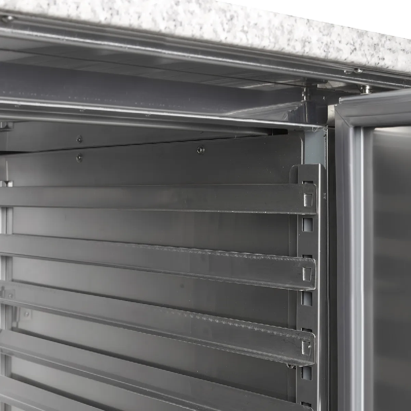 Meuble à pizza 2 portes et 7 tiroirs à pâte pces PT1310 Inox TEFCOLD_2