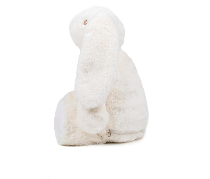 Peluche zippée Lapin - Réf: MM050 - 100% polyester, personnalisable, 45 cm - Norme EN71_2