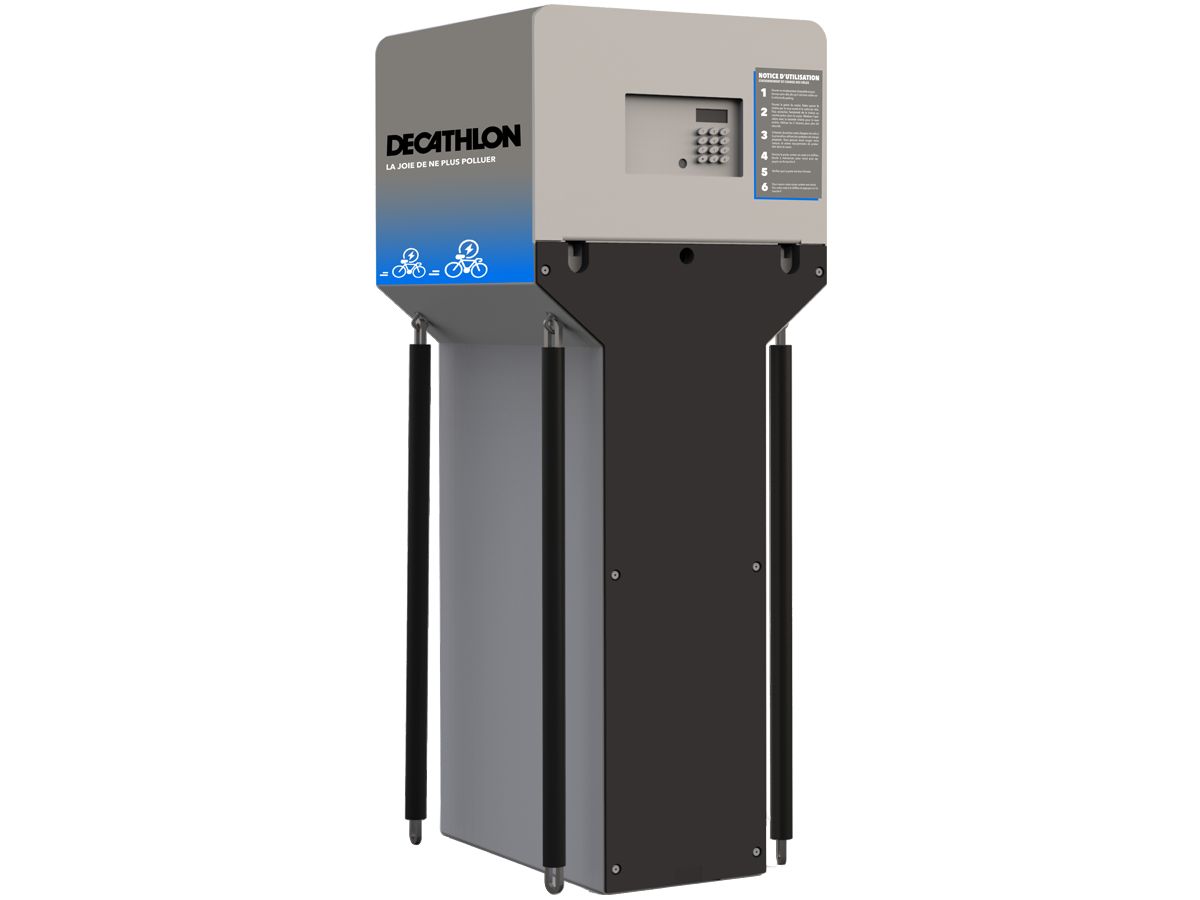 Parking vélo sécurisé avec clavier électronique et options de recharge