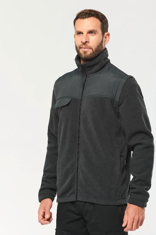 Veste polaire manches amovibles homme - Réf: WK9105 - 2 en 1, doublée et renforcée_2
