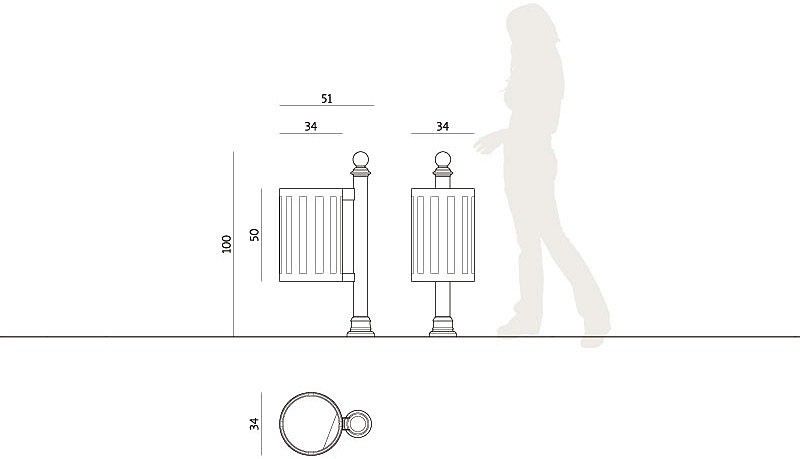003216 - Agora - Komserwis - Poubelle publique 35L en acier - Design Marta Dworak et Dariusz Kronowski_2