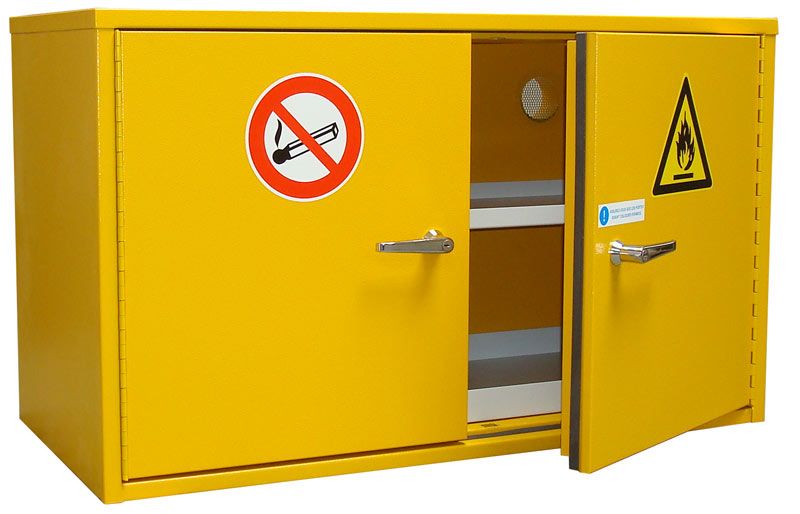 Armoire de sécurité pour produits inflammables - modèles bas, comptoir et hauts avec 1 ou 2 portes_2