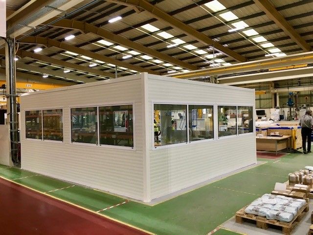 Bureau modulaire préfabriqué d'intérieur - En kit à monter - Panneaux sandwich 60mm ou 100mm - Dimensions sur mesure_2