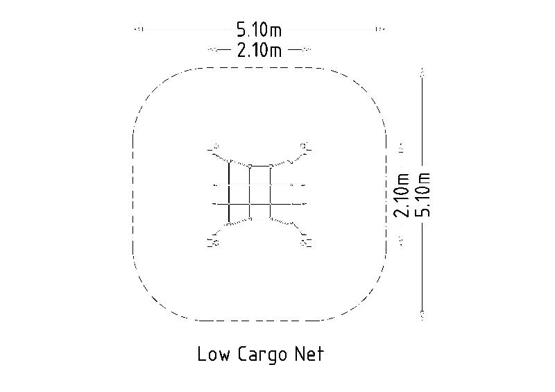 Jeu de grimpe en robinier - Réf 8061275 - Hags - Pour enfants de 3 à 12 ans - Dimensions 2100x2100 mm_2