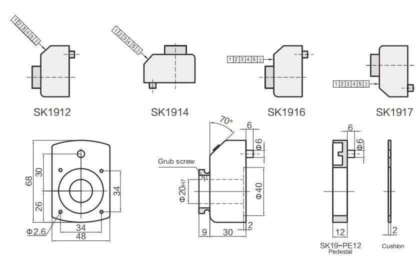 SK19 - Indicateur de position numérique Sankq - Arbre creux max Ø 20 mm - Compteur 5 chiffres et lecture fine_2