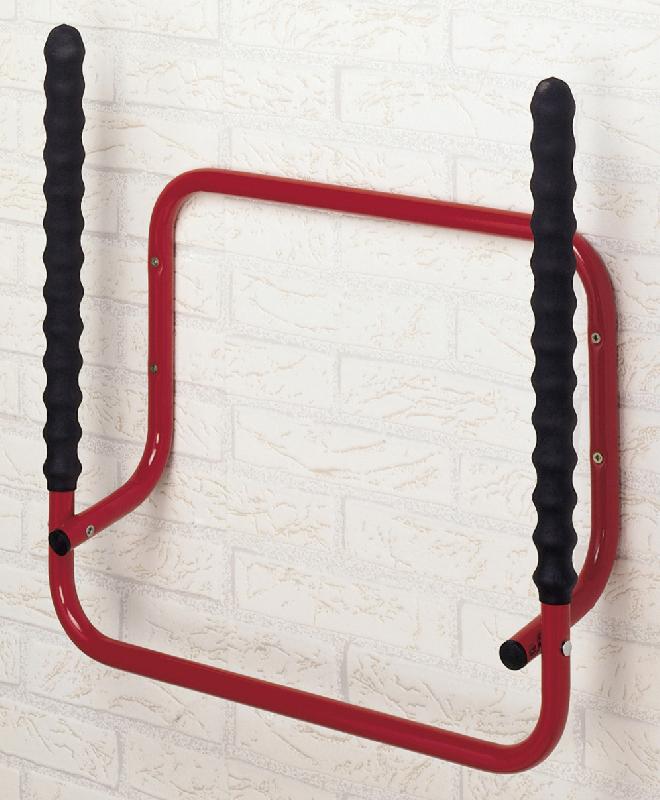 Support rabattable pour 2 vélos MOTTEZ - acier rouge - h.30 x l.52 x p.51 cm - charge max 50 kg_2