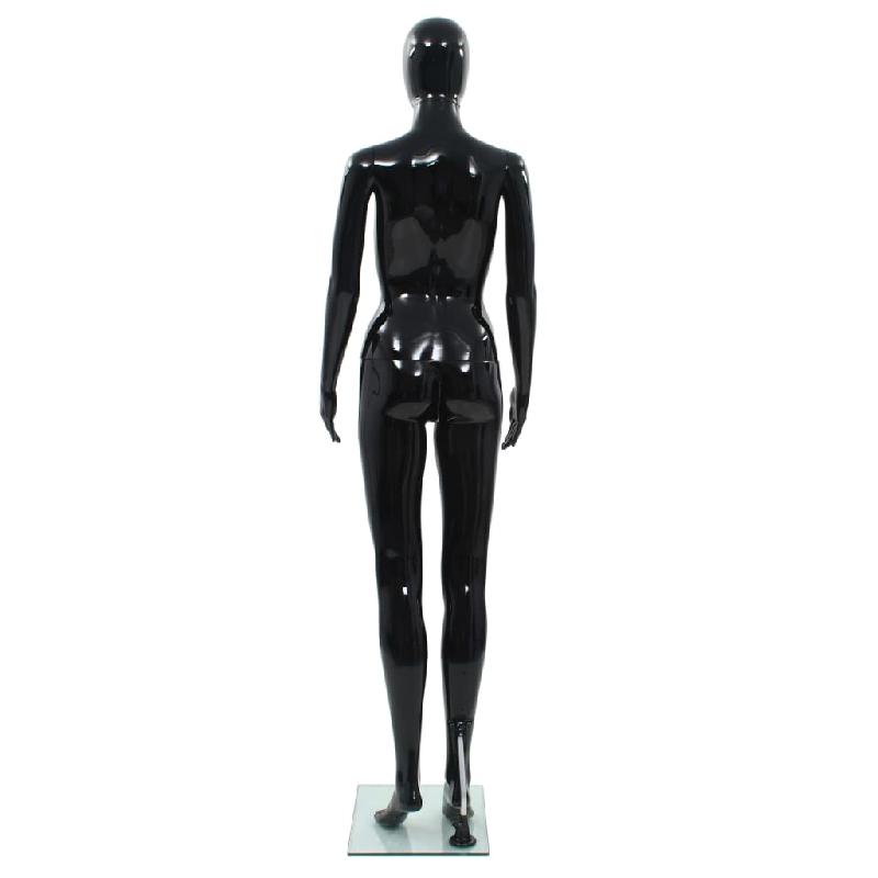 Vidaxl mannequin femme corps complet base verre noir brillant 175 cm 142929_2