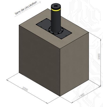 Borne de défense TITAN-HR AUTO - Citinnov - Sécurité maximale certifiée K12/M50 - Corps robuste et compact_3