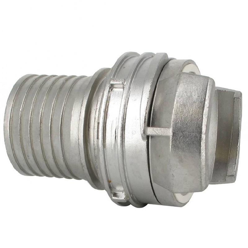 Demi-raccord symétrique avec verrou - DN 80 mm - Embout annelé Ø 76 mm - Inox_2