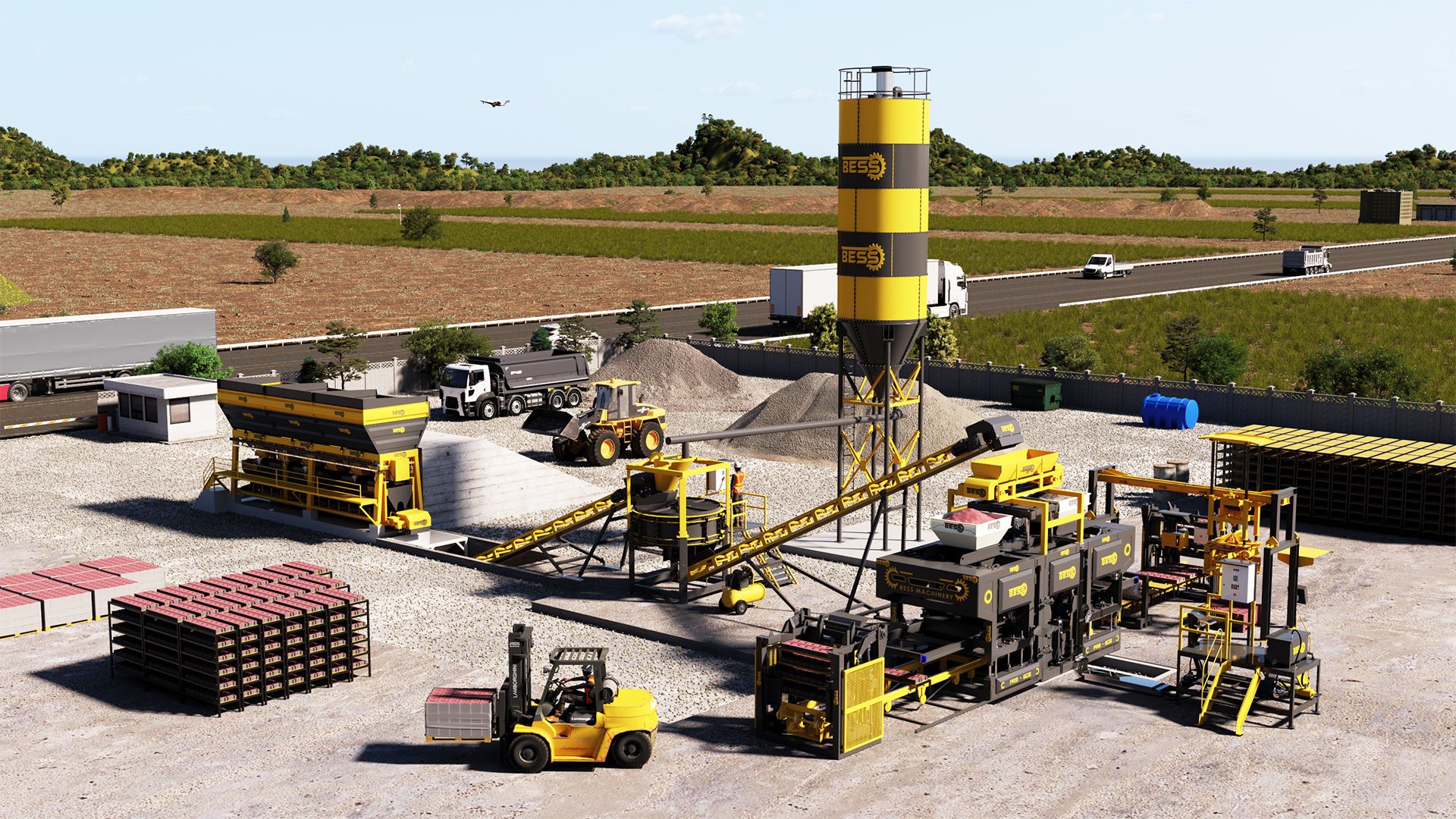 Machine à briquettes automatique PRS-602 - Production de 400 m² de pavés en 8 heures - Groupe Beyazlı_2