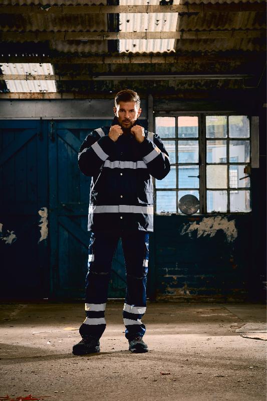 Veste de sécurité Yoko - Réf : YHVP301 - Imperméable, coupe-vent, avec capuche intégrée et poches multiples_2