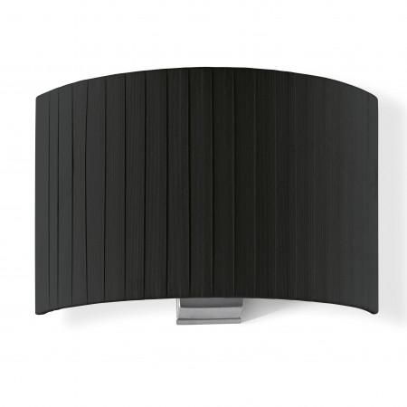 Applique murale E27 avec abat-jour lamellé noir - Acier et ruban enveloppé - IP20 - LED 15W max_2