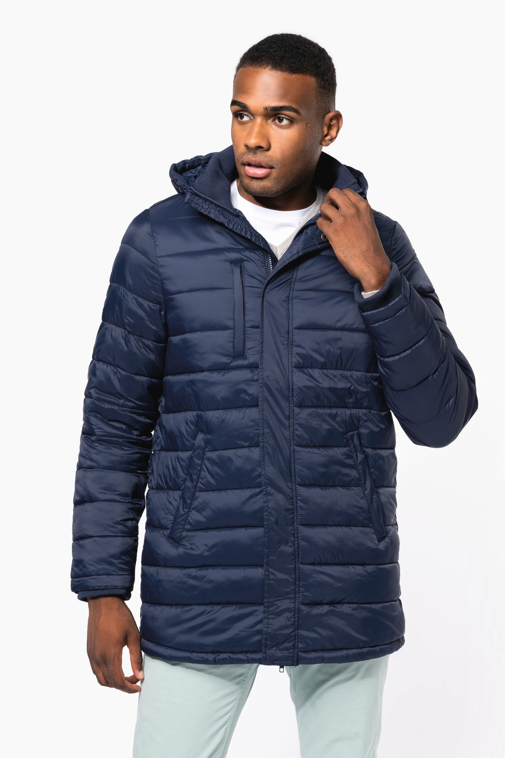 Parka doudoune légère à capuche homme - Kariban - Réf: K6128 - Chaude et ultralégère avec look sportswear_2