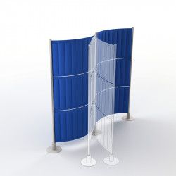0799CLA0003L100 - Cloison acoustique modulaire FLEXI - Concept bureau - Forme flexible, résistant au feu, mousse absorbante_2