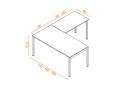 Bureau individuel CLASSIC-C avec retour - Kesiolt_2