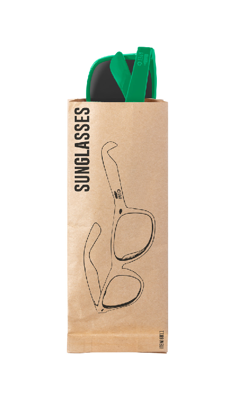 Lunettes de soleil en RPET - protection UV 400 - couleur verte - 25g_2