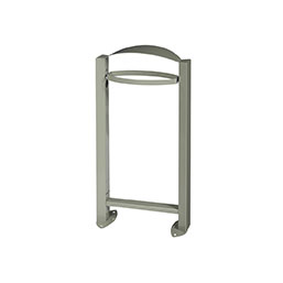 Corbeille publique en acier traité anticorrosion et anti UV - Modèle RIVA - 60L, avec variantes cendrier et distributeur canin_2