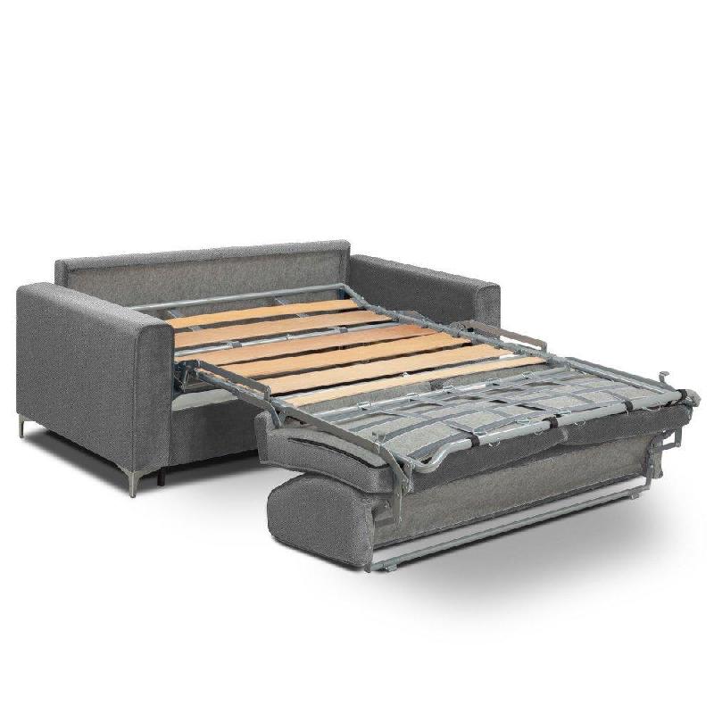 Canapé convertible express Jackson 160cm - Comfort Bultex® 12cm - Sommier lattes - Tweed gris silex - Mécanique Renatonisi_2