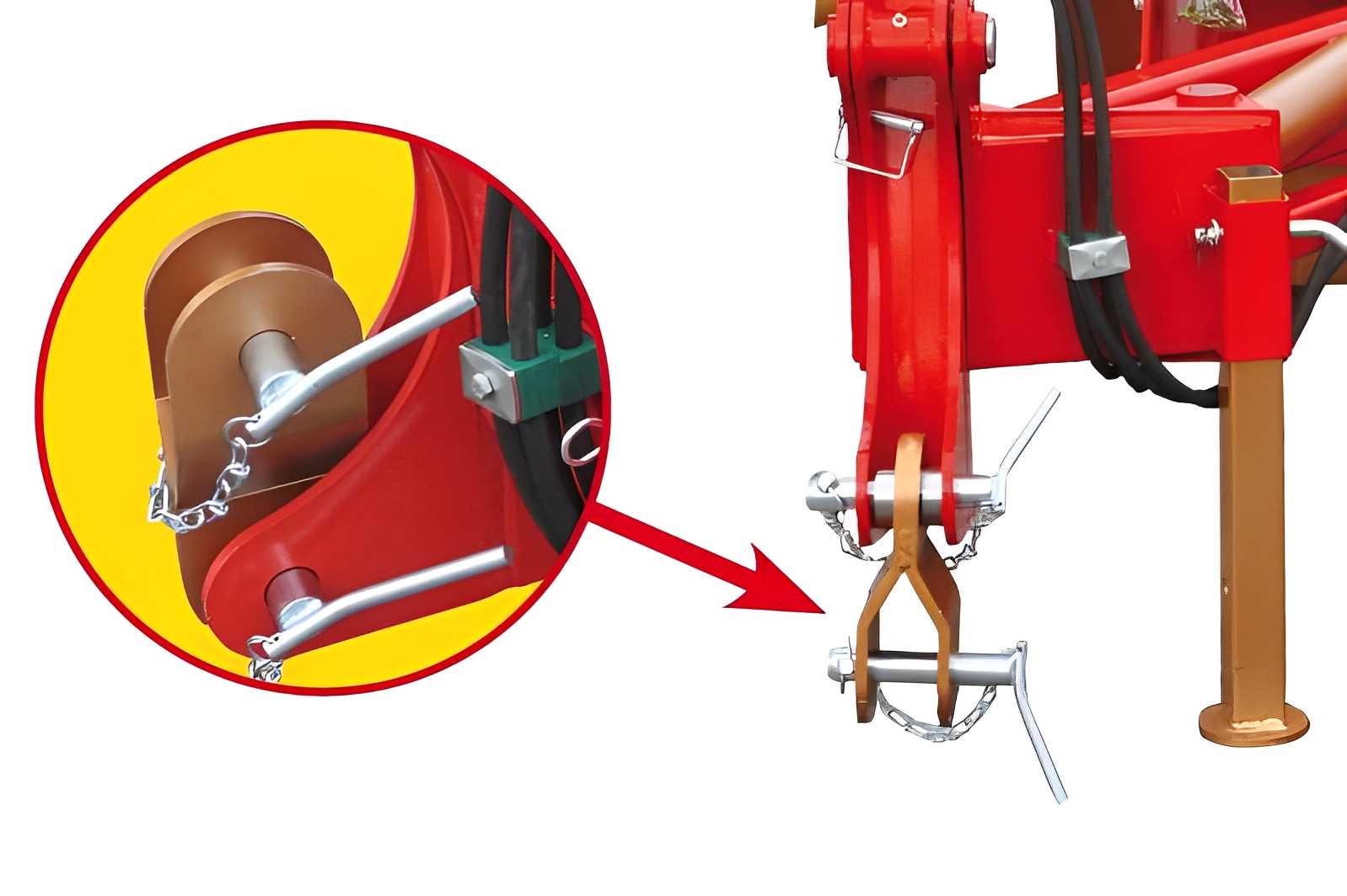 Équipement pour tracteurs avec broyage jusqu'à 3/4 cm de diamètre