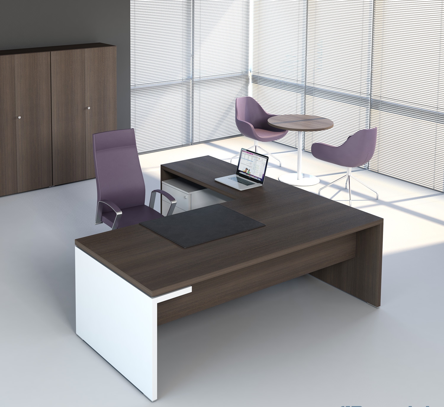 Bureau de direction ergonomique en mélamine structurée -Réglable de 67 à 130 cm - MYTO_2