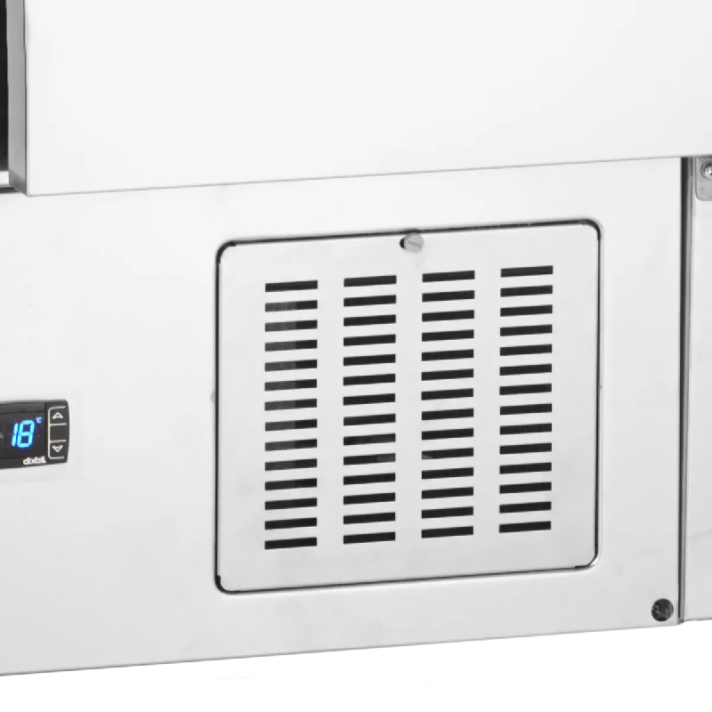 Comptoir pour saladette GS91 2 portes GN1/1 Inox TEFCOLD_2