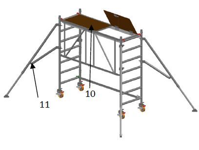 Échafaudage roulant nova - fortal sa - charge d’exploitation 200 kg/m²_2