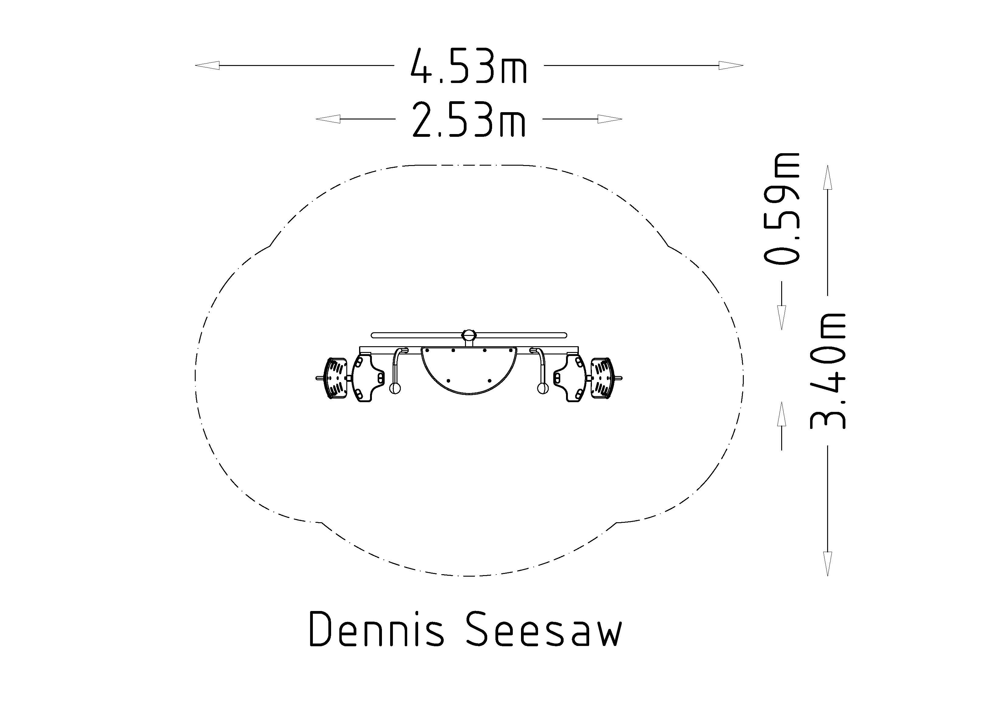 Jeu sur ressort Dennis Inclusive Seesaw pour aires de jeux - réf 8097801 - Hags - Jaune - Scellement béton_2
