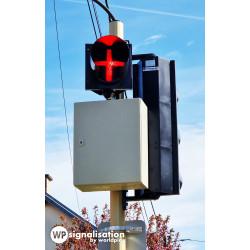 Croix grecque pour feux tricolores - avertisseur routier 12V avec optique à LED_2