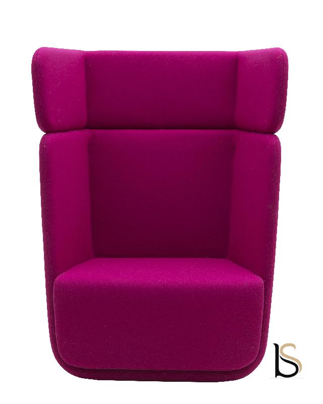 Fauteuil Softline Basket- 1 place - Feld rose 629, Haut_2