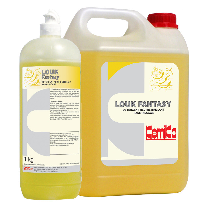 Kemika louk mela pomme detergent brillant sans rinçage pour sols et surfaces lavables ph: 7.9 ± 0.3 bidon de 5l_2