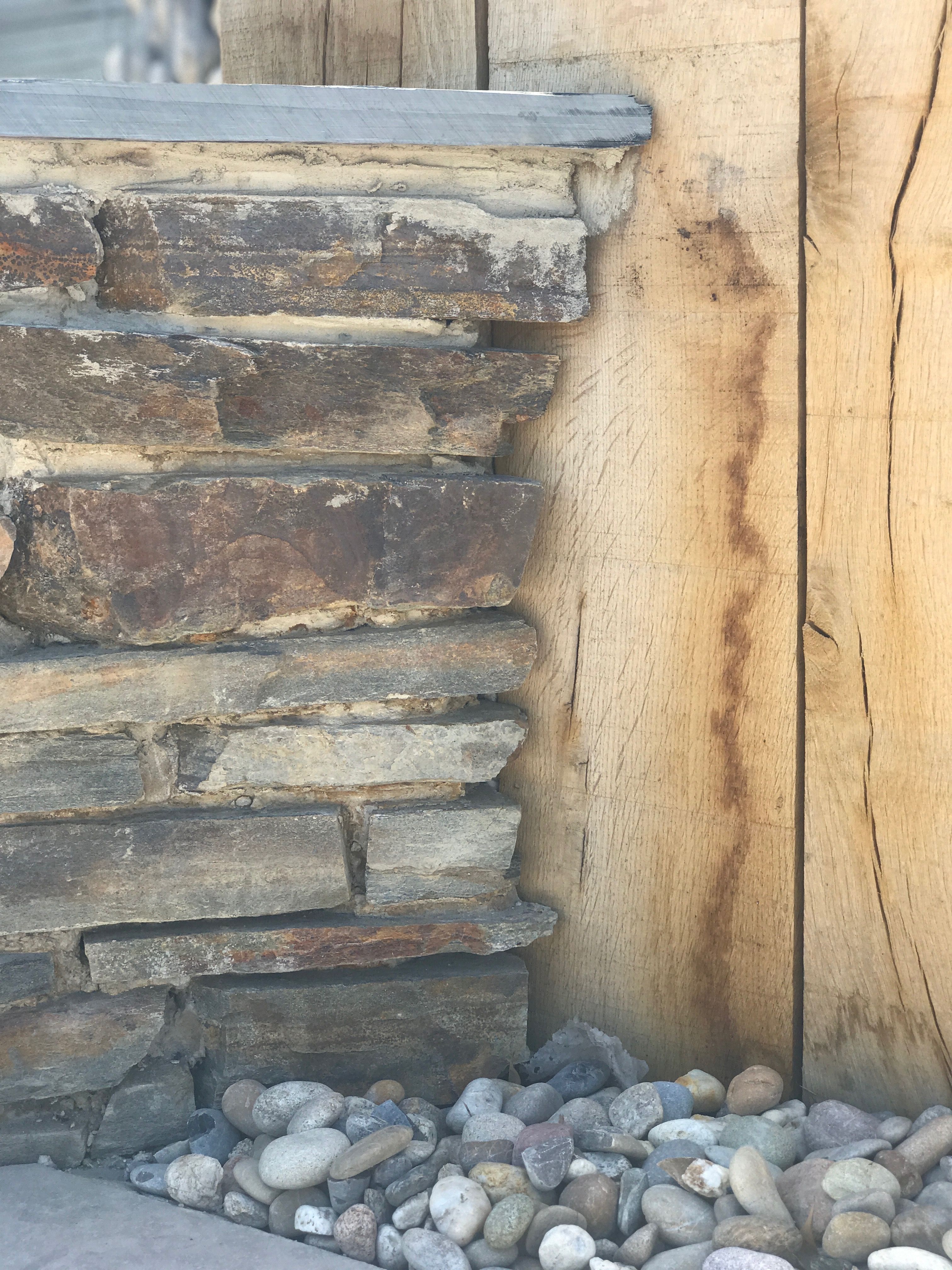 Élément en chêne robuste de 240 x 10 x 20 cm