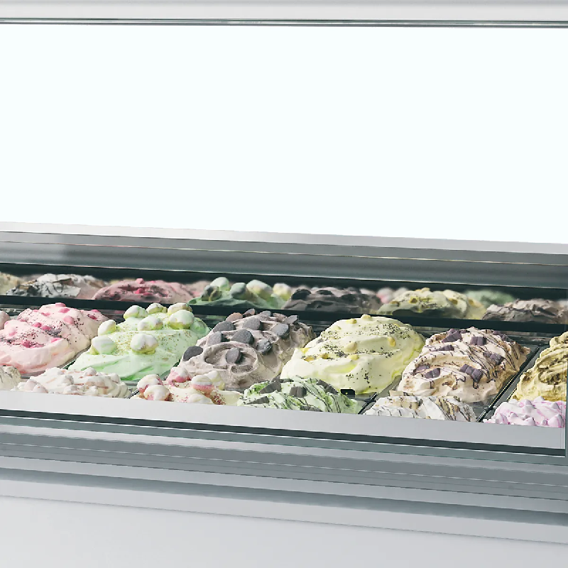 Vitrine ventilée pour glace MILLENNIUM LX24 (1300 / 241 L) Blanc TEFCOLD_2
