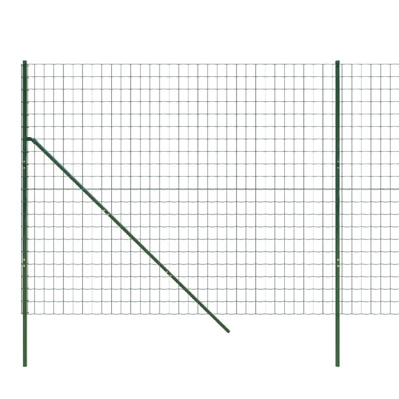 Vidaxl clôture en treillis métallique vert 2,2x10 m acier galvanisé 154071_2