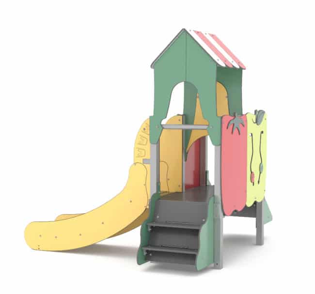 Aire de jeux pour les tout-petits - PETIT PRIMEUR - LD1VT110010 - Ludoparc - Structure inox et habillage synthétique HPL_2