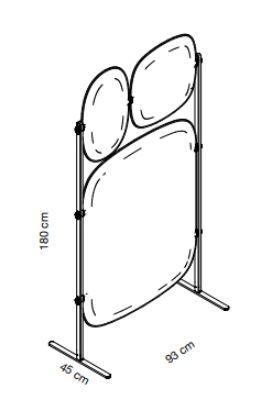Cloison acoustique design FLOCON - 3 panneaux de différentes tailles - Référence 8039 FR207_2