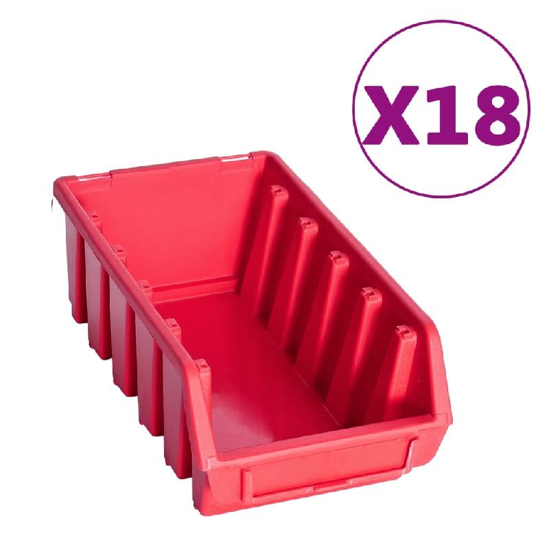 Vidaxl kit de bacs de stockage et panneaux muraux 103pcs rouge et noir 150813_2