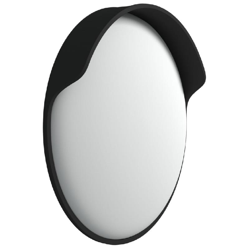 Vidaxl miroir de traffic convexe d'extérieur noir ø60 cm polycarbonate 153080_2