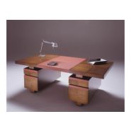 Taïpan - Bureau de direction - Hugues Chevalier - Bois de Sycomore, cuir catégorie B - Dimensions 220x110x77 cm_2