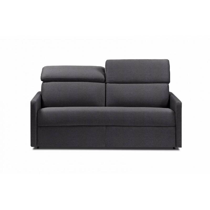 Canapé convertible LUXIA - Matelas 16 cm - Système express - Sommier à lattes 160 cm - Microfibre graphite_2