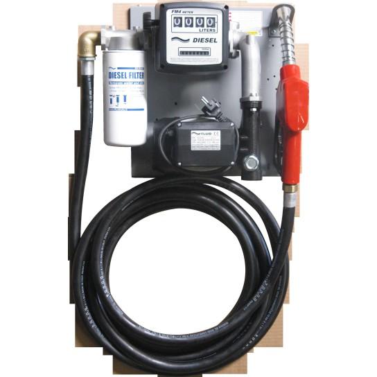 Groupe pompe & Station murale pour fioul - 60L/min 230V - Filtre à eau et particules - Pistolet automatique_2