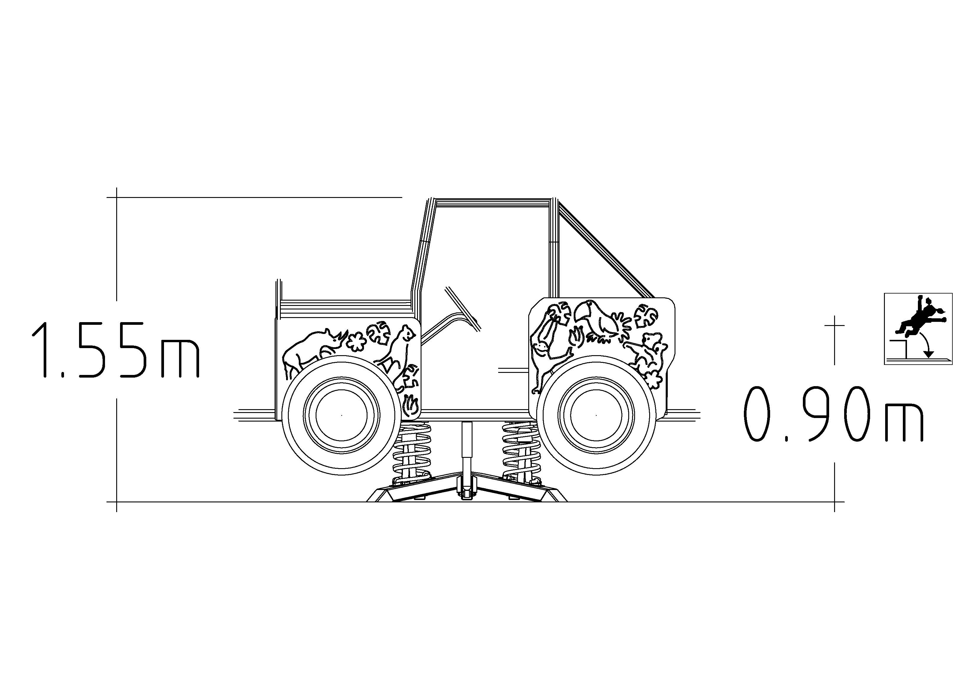 Jeu sur ressort Willy 6 places - réf 8000869 - Hags - Vert - Fondation à enterrer_2