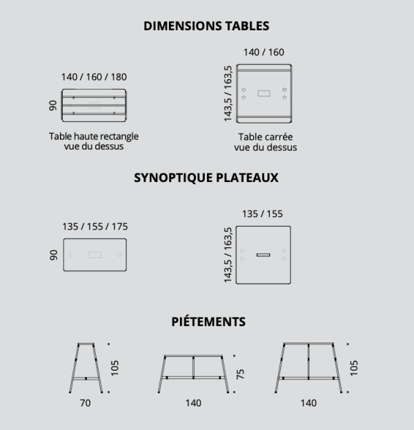 Table de réunion carrée ou rectangulaire - Alto Réunion - Buronomic - Modulable et électrifiable_2