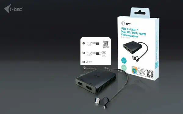 I-tec USB-A/USB-C Dual 4K/60 Hz HDMI Video Adapter_2