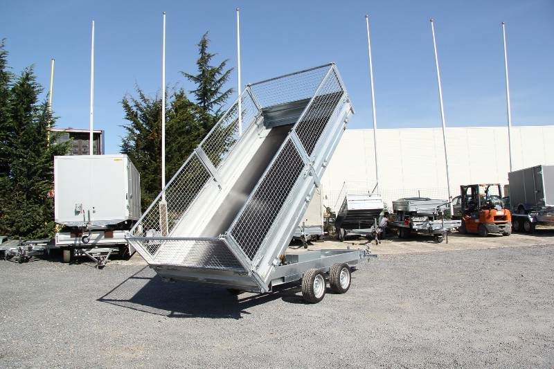 Remorque benne hydraulique LIDER 39614 PE - plateau 4 mètres - pompe électrique autonome_2