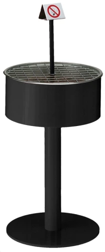 Cendrier-bac à sable sur pied en métal - Extra Large - liner en aluminium et tamis chromé_2