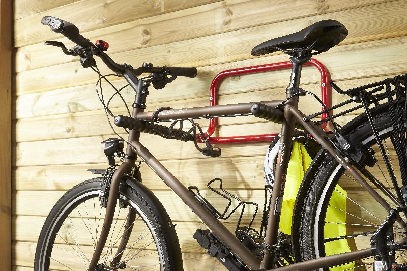 MOTTEZ - Support mural rabattable pour 2 vélos - tubes acier zingué et époxy - B053QRA_2