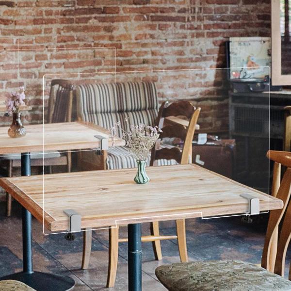 Séparateur Latéral bureau/table 4 mm transparent H 70 x L 118 cm Fixation Étau Latéral Réf : 490775_2